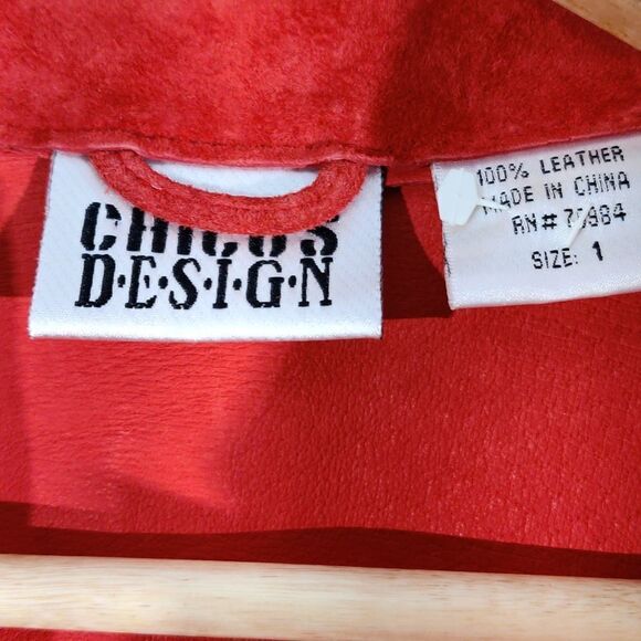 ⚓✔️Red Leather Suede Jacket - Picture 4 of 7